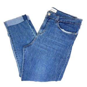 signature Levi strauss mid rise distressed blue boyfriend jeans 16-33w